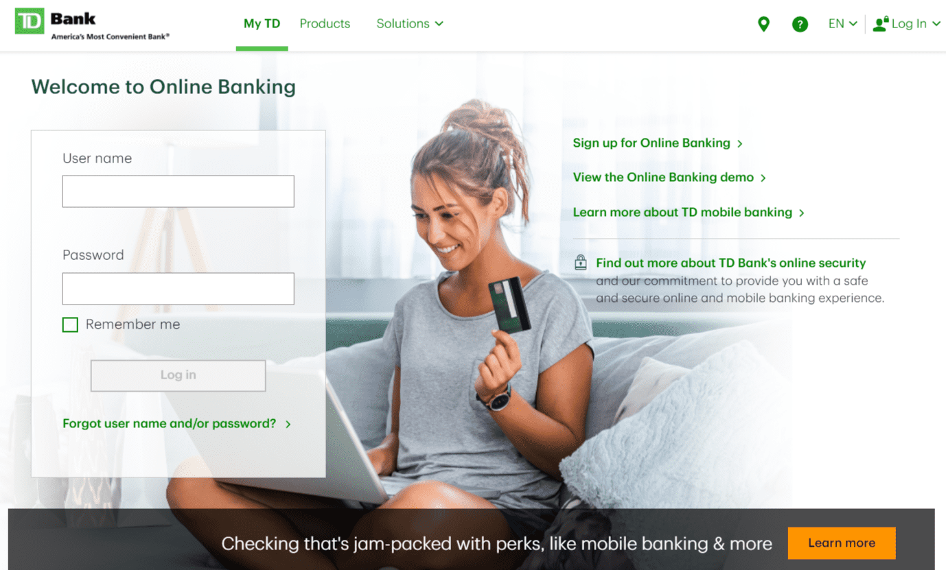Tdbank.com/activate - Activate your new TD Bank Card